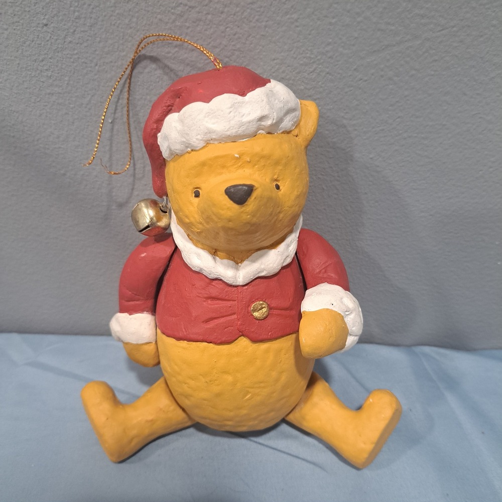 Disney MCF Winnie the Pooh Santa Christmas Ornament Jingle Bell Holiday Decor